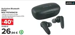Carrefour Auricolare Bluetooth POSS Mod. PSTWSNC10 offerta
