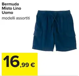 Carrefour Bermuda Misto Lino Uomo offerta