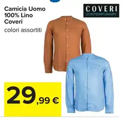 Carrefour Camicia Uomo 100% Lino Coveri offerta