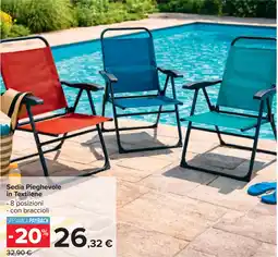 Carrefour Sedia Pieghevole in Textilene offerta