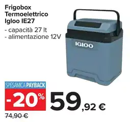 Carrefour Frigobox Termoelettrico Igloo IE27 offerta
