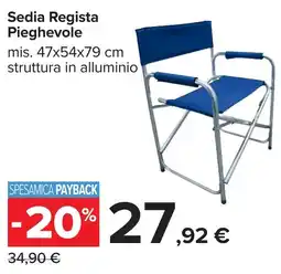 Carrefour Sedia Regista Pieghevole offerta