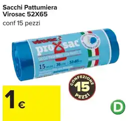 Carrefour Sacchi Pattumiera Virosac 52X65 offerta