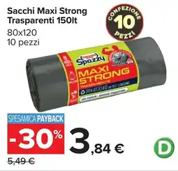 Carrefour Sacchi Maxi Strong Trasparenti offerta