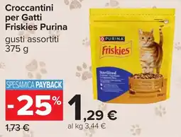 Carrefour Croccantini per Gatti Friskies Purina offerta