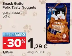 Carrefour Snack Gatto Felix Tasty Nuggets offerta