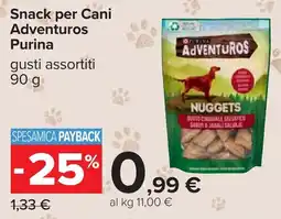 Carrefour Snack per Cani Adventuros Purina offerta