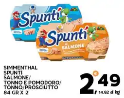 Extra Supermercati Simmenthal spunti salmone/ tonno e pomodoro/ tonno/prosciutto offerta