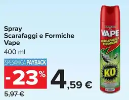 Carrefour Spray Scarafaggi e Formiche Vape offerta