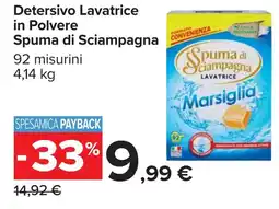 Carrefour Detersivo Lavatrice in Polvere Spuma di Sciampagna offerta