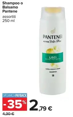 Carrefour Shampoo o Balsamo Pantene offerta