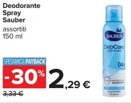 Carrefour Deodorante Spray Sauber offerta