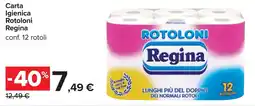 Carrefour Carta Igienica Rotoloni offerta