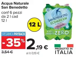 Carrefour Acqua Naturale San Benedetto offerta