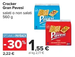 Carrefour Cracker Gran Pavesi salati o non salati offerta