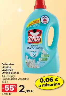 Carrefour Market Detersivo Liquido Lavatrice Omino Bianco offerta