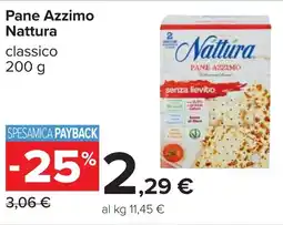 Carrefour Pane Azzimo Nattura classico offerta