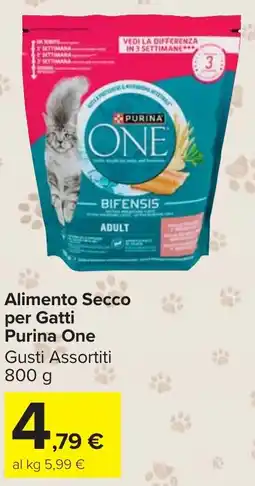 Carrefour Market Alimento Secco per Gatti Purina One offerta