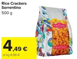 Carrefour Rice Crackers Sorrentino offerta