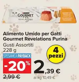 Carrefour Market Alimento Umido per Gatti Gourmet Revelations Purina offerta