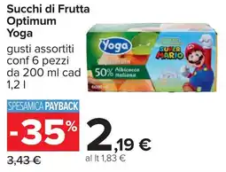Carrefour Succhi di Frutta Optimum Yoga offerta