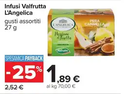 Carrefour Infusi Valfrutta L'Angelica offerta