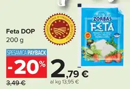 Carrefour Feta DOP ZORBAS offerta