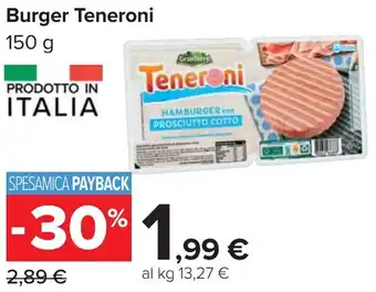 Carrefour Burger Teneroni offerta