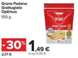 Carrefour Grana Padano Grattugiato Optimus offerta