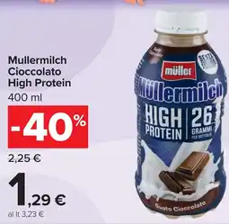 Carrefour Mullermilch Cioccolato High Protein offerta