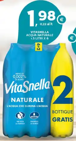 Extra Supermercati Vitasnella acqua naturale offerta