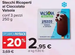 Carrefour Stecchi Ricoperti al Cioccolato Valsoia offerta