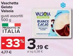 Carrefour Vaschetta Gelato Valsoia offerta