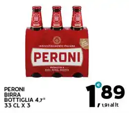 Extra Supermercati Peroni birra bottiglia 4,7° offerta