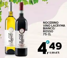 Extra Supermercati Nocerino vino lacryma bianco/ rosso offerta