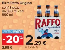 Carrefour Birra Raffo Original offerta
