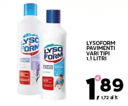 Extra Supermercati Lysoform pavimenti offerta