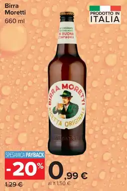 Carrefour Birra Moretti offerta