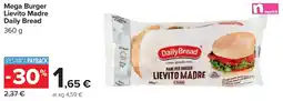 Carrefour Mega Burger Lievito Madre Daily Bread offerta