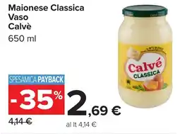 Carrefour Maionese Classica Vaso Calvè offerta