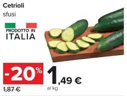 Carrefour Cetrioli offerta