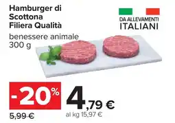 Carrefour Hamburger di Scottona Filiera Qualità offerta