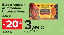 Carrefour Burger Vegetali al Pomodoro Unconventional offerta