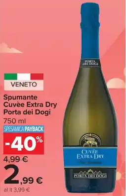 Carrefour Market Spumante Cuvée Extra Dry Porta dei Dogi offerta
