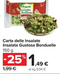 Carrefour Market Carta delle Insalate Insalata Gustosa Bonduelle offerta