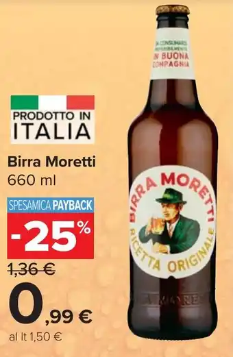Carrefour Market Birra Moretti offerta