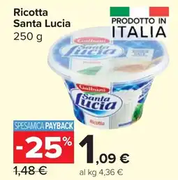 Carrefour Market Galbani Ricotta Santa Lucia offerta