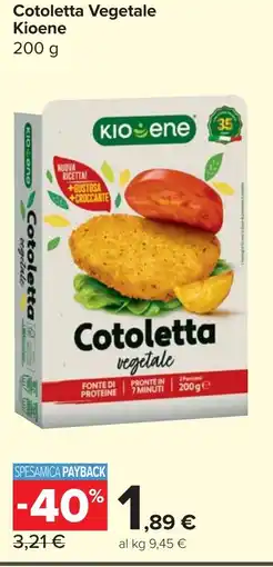 Carrefour Market Cotoletta Vegetale Kioene offerta