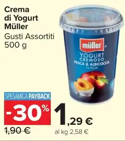 Carrefour Market Crema di Yogurt Müller offerta