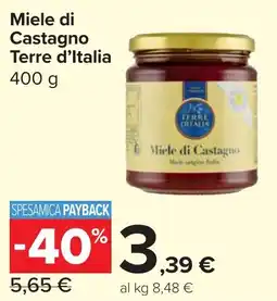 Carrefour Market Miele di Castagno Terre d'Italia offerta